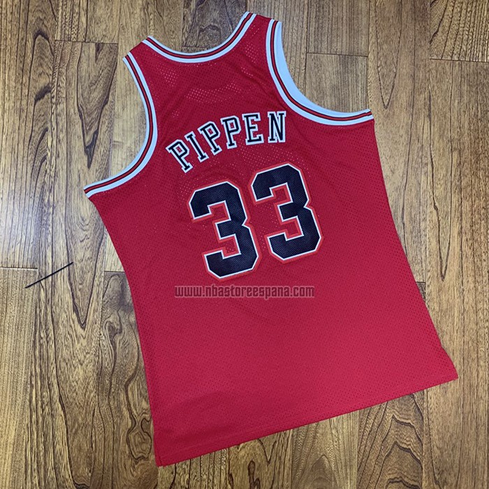 Camiseta Chicago Bulls Scottie Pippen NO 33 1997-98 NBA Finals Mitchell & Ness Rojo